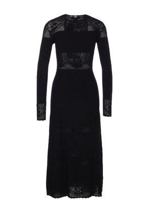 TWINSET embroidered knitted maxi dress - Black