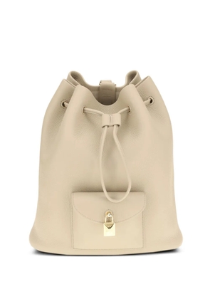 Loro Piana Extra Drawstring leather backpack - Neutrals