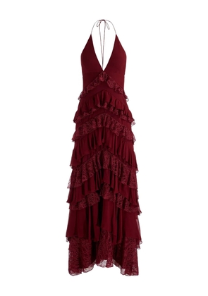 alice + olivia Liana V-neck maxi dress - Red