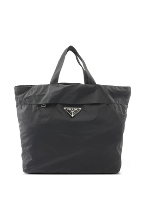 Prada Pre-Owned 2000 logo-plaque tote bag - Black