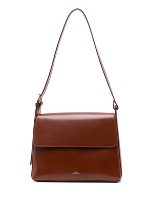 A.P.C. Virginie leather shoulder bag - Brown