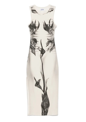Jean Paul Gaultier floral-print midi dress - White