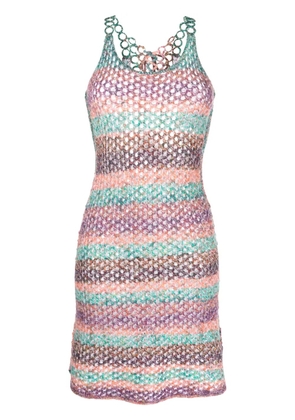 Chloé crochet-knit wool minidress - Green