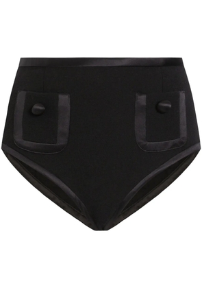 Dolce & Gabbana satin-trimmed mini shorts - Black