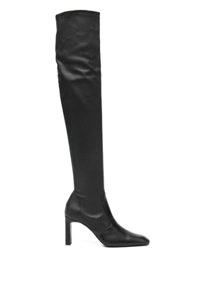 TOTEME square-toe leather boots - Black