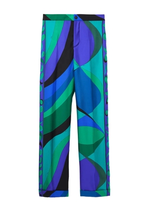PUCCI Pesci-patterned wide-leg trousers - Green