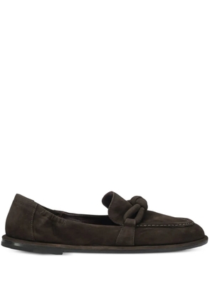 Pomme D´Or knot-detail suede loafers - Brown