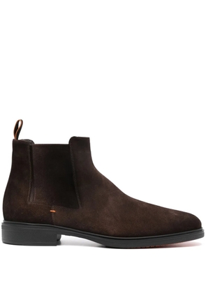Santoni suede Chelsea boots - Brown