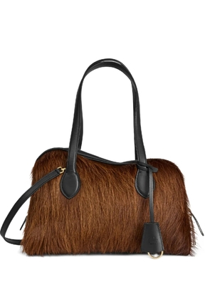 ATP Atelier Noale long-pile zip shoulder bag - Brown