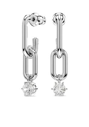 Swarovski Constella chain-link crystal earrings - Silver
