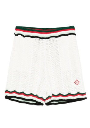 Casablanca stripe-trim shorts - White