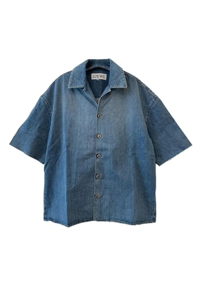 LOEWE frayed-sleeves shirt - Blue