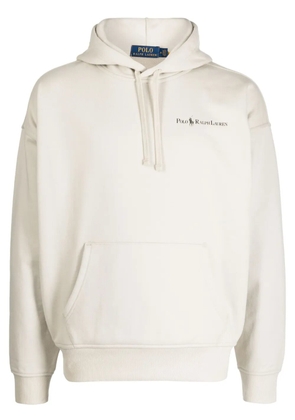 Polo Ralph Lauren logo-print drop-shoulder hoodie - Neutrals