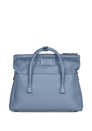 Maison Margiela grained-leather tote bag - Blue