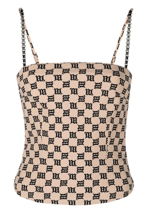 MISBHV chain-embellished monogram top - Neutrals