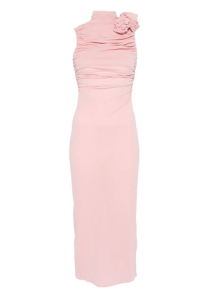 Magda Butrym ruched mock-neck midi dress - Pink