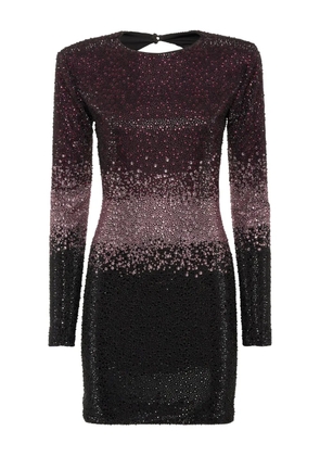 Philipp Plein low-cut strass mini dress - Black