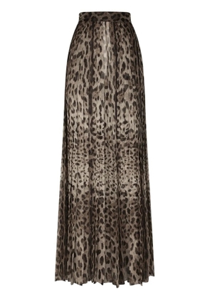 Dolce & Gabbana leopard-print culotte trousers - Black