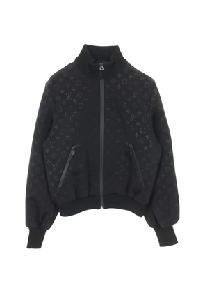 Louis Vuitton Pre-Owned embossed-monogram zip-up jacket - Black