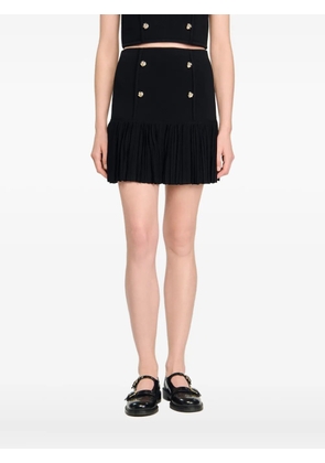 SANDRO pleated double-breasted skirt - Black