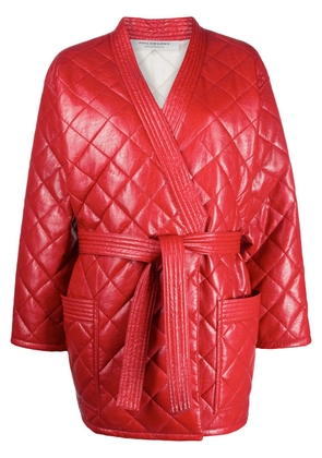 Philosophy Di Lorenzo Serafini quilted front tie coat - Red