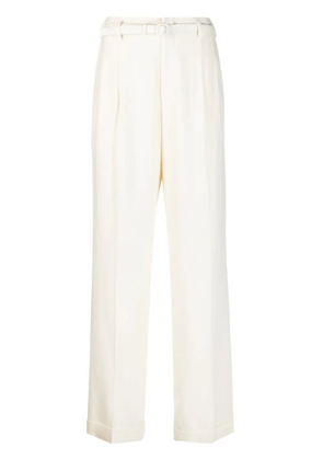 Ralph Lauren Collection Stamford belted straight-leg wool trousers - Neutrals