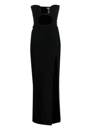 Nensi Dojaka cut-out detail strapless dress - Black