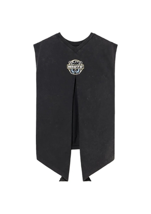 Off-White butterfly patch open back top - Black