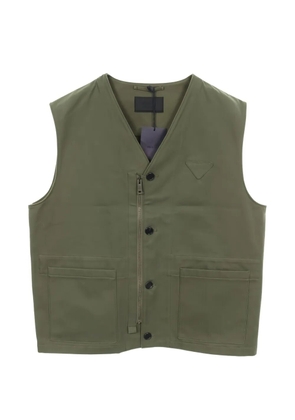Prada Pre-Owned triangle-logo gilet - Green