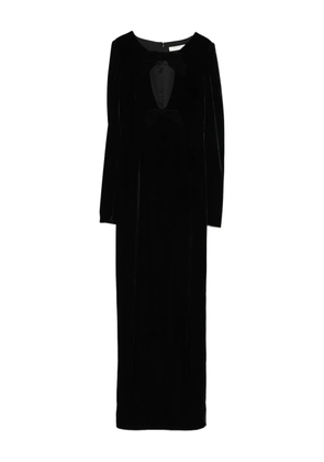 Alessandra Rich bow-detail velvet gown - Black