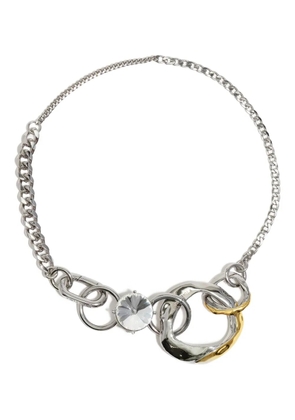 Bimba y Lola crystal-embellished chain necklace - Silver