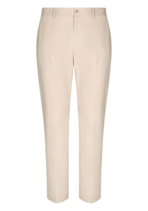 Dolce & Gabbana logo-tag tailored trousers - Neutrals