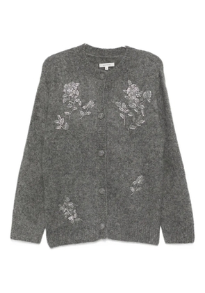 MARKGONG floral-embellished button cardigan - Grey
