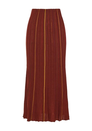 Gabriela Hearst striped ribbed skirt - Brown