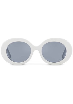 Dolce & Gabbana Eyewear logo-embossed round-frame sunglasses - White