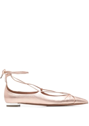 Aquazzura leather ballet flats - Pink