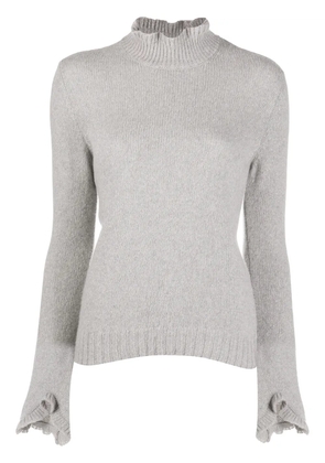 Philosophy Di Lorenzo Serafini ruffle-trimmed sweater - Grey