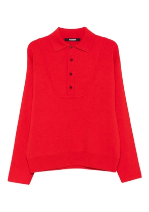 Jacquemus polo-neck buttoned sweater - Red