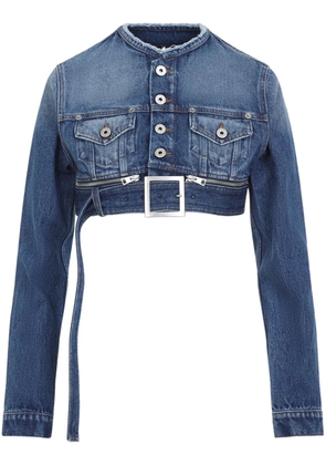 Jean Paul Gaultier cropped denim jacket - Blue