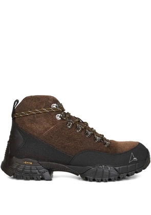 ROA Andreas lace-up suede-blend boots - Brown