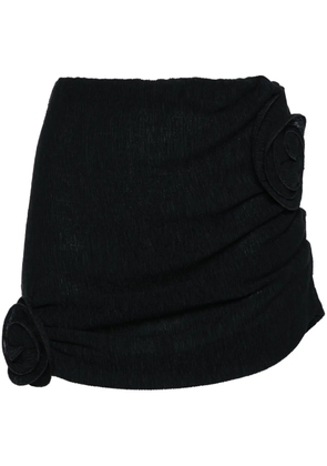 Magda Butrym floral-appliqué mini skirt - Black