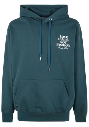 Family First graphic print hoodie - Green