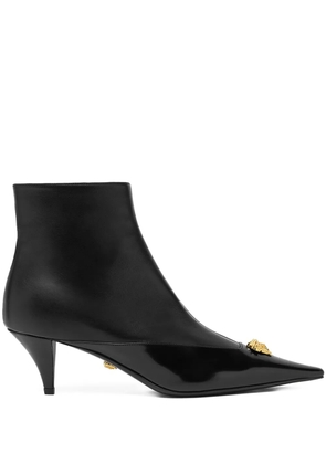 Versace Medusa head pointed-toe boots - Black