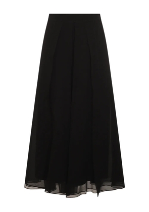 Brunello Cucinelli silk midi skirt - Black