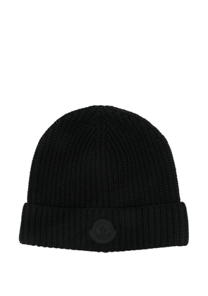 Moncler tricot beanie - Black