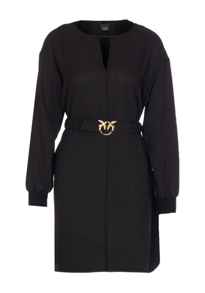 PINKO V-neck Bird-embellished dress - Black