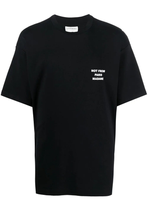 Drôle De Monsieur slogan-print T-shirt - Black