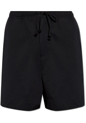 Y-3 french-terry cutline shorts - Black