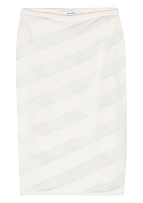 Gimaguas Zebara semi-sheer panel skirt - White