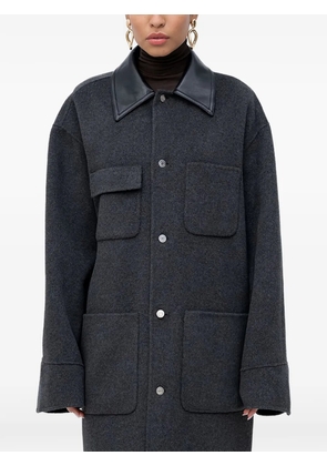 Nanushka Wylder buttoned coat - Grey